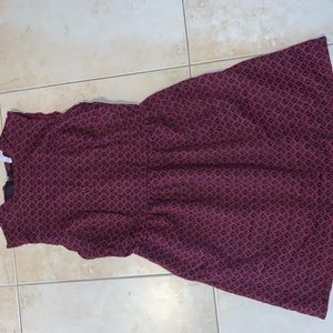 Maroon Patterned dress